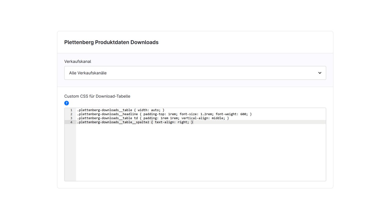 Shopware 6 Plugin Produktdaten Downloads Konfiguration